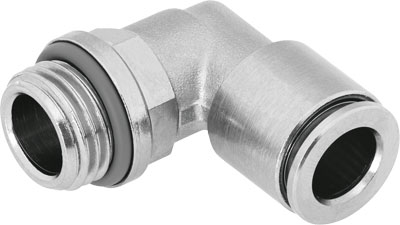 RACOR RAPIDO NPQH-L-G38-Q12-P10 / FORMA L / CONEX NEU G3/8 - RACOR 12MM / LATON NIQUELADO