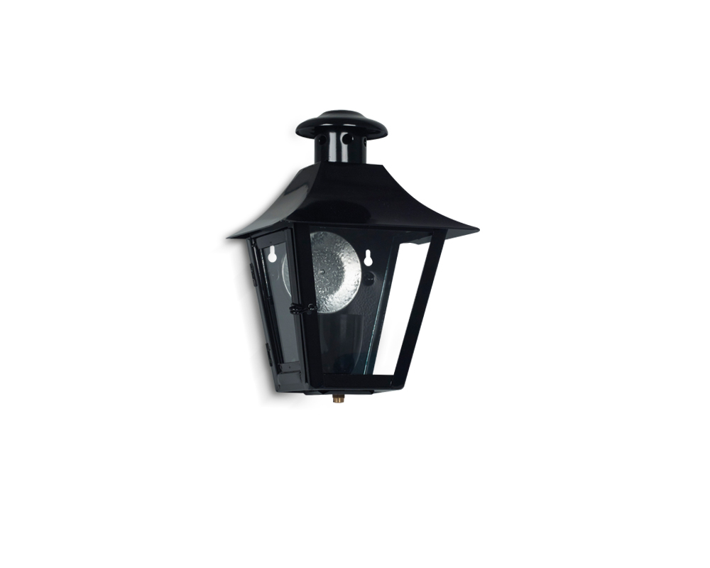 ARTEF MEDIO FAROL VIDRIO TRANSPARENTE E27 FE NEGRO