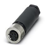 CONECTOR UNIV. HEMBRA RECTO M8 - 4P  CODIF.: A, CONEX. TORNILLO, DIAM. EXT. CABLE 3,5MM...5MM