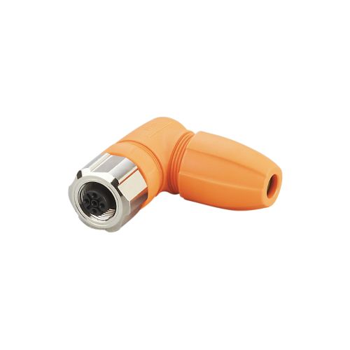 CONECTOR HEMBRA ACODADO M12 4P 4H  P/ ARMAR