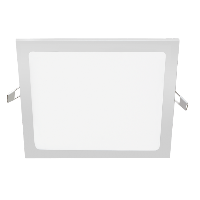 PANEL LED EMBUTIDO 18W CUADRADO BLANCO LUZ CALIDA 225X225MM