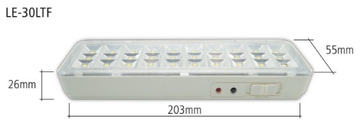 LUZ EMERGENCIA 30 LEDS AUTONOMIA 9HS BATERIA DE LITIO 3.7V 1.8Ah