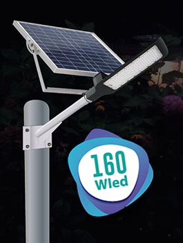 LUZ SOLAR STREET GARDEN INALAMBRICA 160W LED RECARGABLE C/BATERIA DE LITIO INCORPORADA, APTO INTEMPERIE IP65, ENCENDIDO AUTOMATICO DE NOCHE - APAGADO DE DIA, RECARGA POR PANEL SOLAR INALAMBRICO   SOLAR - STREET