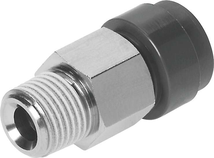 RACOR QS-V0-1/4-8 / FORMA RECTA / CONEX. NEU. ROSCA R1/4 - RACOR 8MM / RESISTENTE A SALPICADURAS