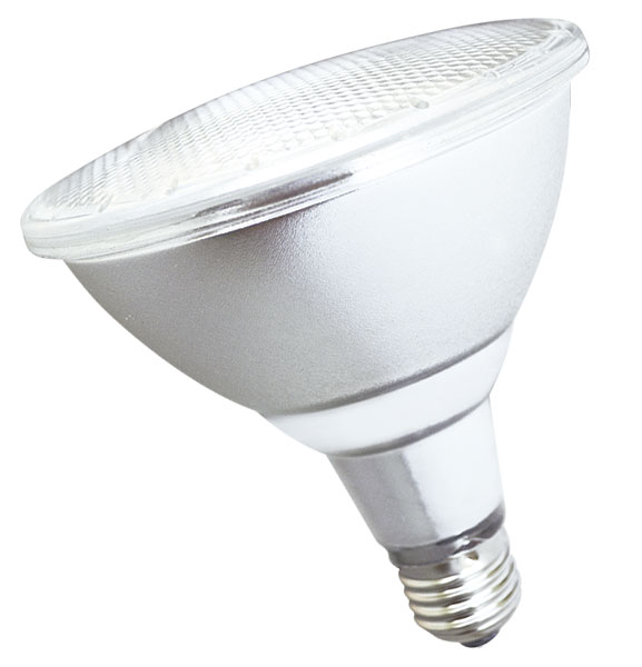 LAMPARA LED PAR38 E27 15W 230VCA VIDRIO LUZ CALIDA IP65  PAR38-15WW