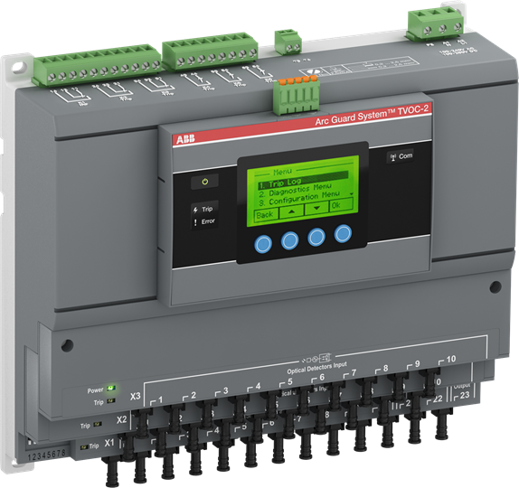 UNIDAD DE CONTROL (CON DISPLAY LCD DESMONTABLE + COM. MODBUS RTU Y 10 ENTRADAS PARA SENSOR DE F.O.)   TVOC-2-240-C