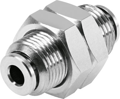 RACOR RAPIDO NPQM-H-Q6-E-P10 / PASAMUROS / CONEX NEU RACOR 6MM / LATON NIQUELADO