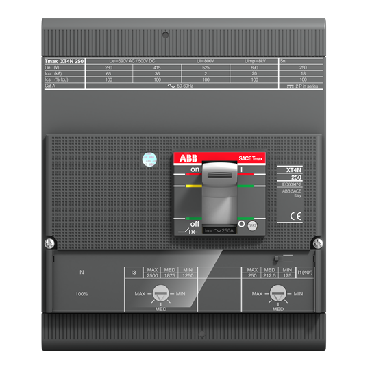 INT AUT TMAX REG 4X  48 - 80A ICU=36KA ICS 100% ICU= @ 380VCA XT4N 160 TMA 80-800 4p F F