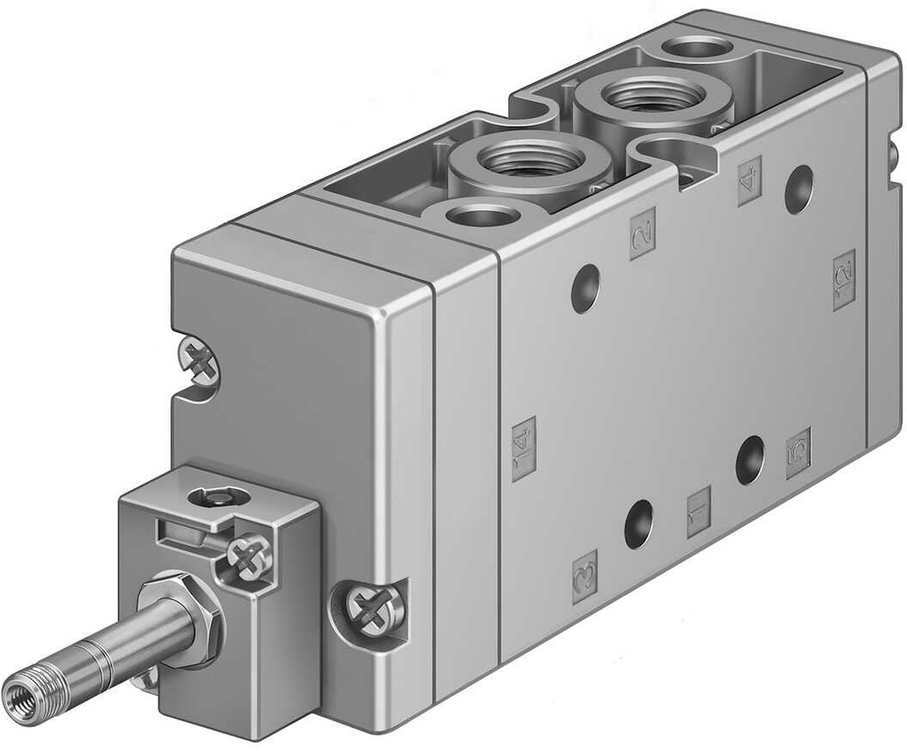 VALVULA MFH-5-3/8-S-B / 5/2 MONO / CONEX NEU G3/8 / PILOTAJE EXT - G1/8 / NUCLEO BOBINA MAG F / CAUDAL NOM 2000L/MIN / ACCION ELEC