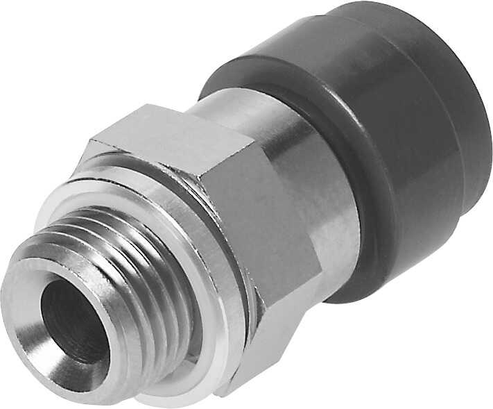 RACOR QS-V0-G1/2-10 / FORMA RECTA / CONEX. NEU. ROSCA G1/2 - RACOR 10MM / RESISTENTE A SALPICADURAS