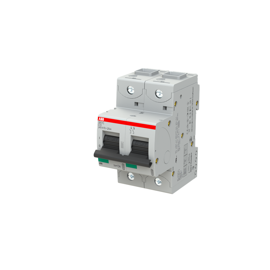 INT TERMOMAG 2X  10A CURVA C ICU=25KA ICS=18KA   S802C-C10