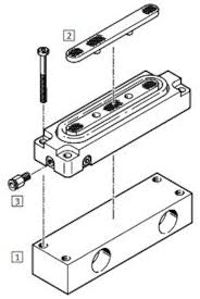 PLACA DE SUJECION EV-15/40-4 / P/ MODULOS EV TAMAÑO 15X40