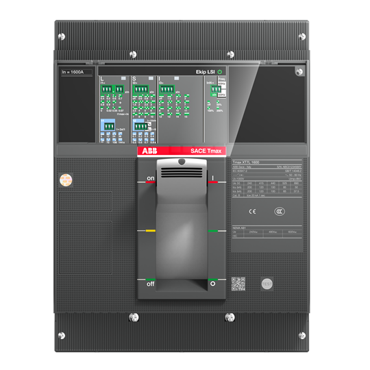 INT      XT7S 1600 Ekip Dip LS/I In=1600A 3p F F      3x  640min - 1600max  Icu = 50kA, Ics = 100% Icu @ 380VCA   Ekip Dip - LS/I - Electrónico funciones L-S/I