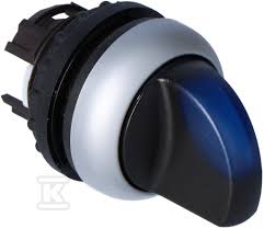 M22-WRLK3-B   SELECTORA 3POS LUMIN AZUL C/RETENCION GIRO 60º IP66