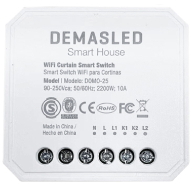 MODULO SMART SWITCH WIFI PARA CORTINAS 3A 220V 2.4GHZ