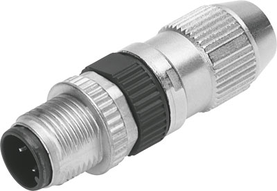 CONECTOR RECTO MACHO P/ ARMAR /  M12X1 - 3 CONTACTOS / SECCION CABLE  0.14 mm²-0.34 mm²