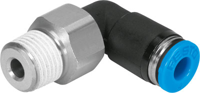 RACOR RAPIDO ORIENTABLE C/ RODAM. BOLAS / FORMA L / ROSCA R3/8 - RACOR 8MM