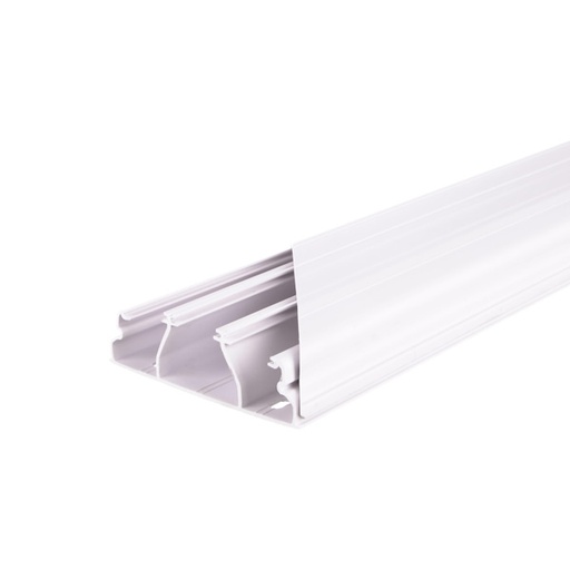 [CKD-080-25-BL] CABLECANAL  80X 25 MM P/INST VISTA BLANCO X MT (TRAMO DE 2 METROS - PRECIO POR METRO)