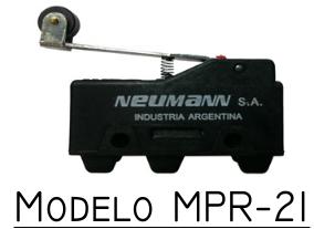 [131100] MPR-2L CBN MICROCONTACTO ACCION A PALANCA DE ACERO SAE 1010 CROMADA C/ RODILLO DE NYLON (RETORNABLE). *MEDIDAS: 32,5x17,5x45,6MM. *FIJACION LATERAL   SIMIL  Z15GW2B