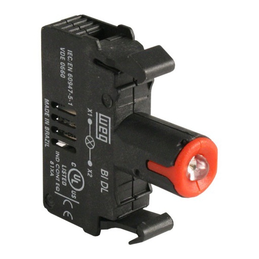 [CSW-BIDL1-E26] CSW-BIDL1-E26 ROJO BLOQUE ILUM C/LED INTEGRADO 24VCA/CC