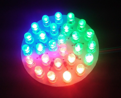 [65410] PLAQUETA 90 - 126 LED RGB 11CM DE DIAMETRO CONSUMO 0.9A   * * PARA USAR CON FUENTES AISLADAS * *