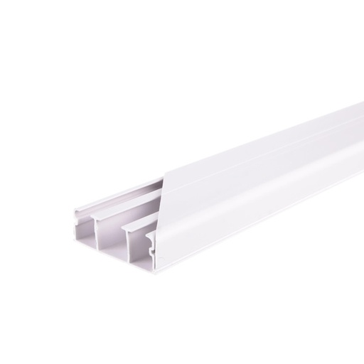 [CKD-060-20-BL] CABLECANAL  60X 20MM P/INST VISTA BLANCO X MT (TRAMO DE 2 METROS - PRECIO POR METRO)