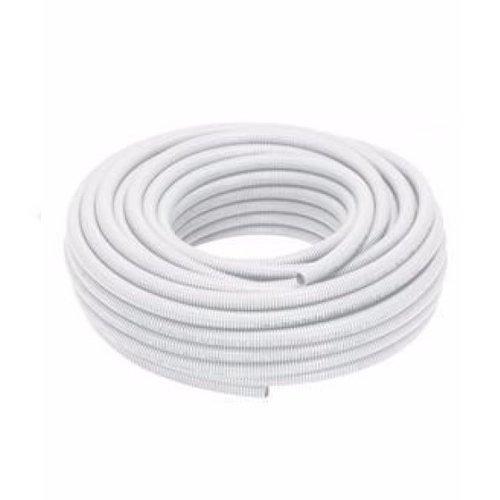 [73068] (DISCONT) CAÑO PVC CORRUGADO BLANCO IGNIFUGO 1 1/4" (32MM) X MT // ROLLO TIENE 25MTS PLASTICO