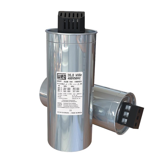 [UCWT5V44 L16] CAPACITOR TRIF   5KVAR 3X400V   UCW-T 5.00 / 3.5 CILINDRICO METALICO - TAMAÑO 5 = 211MM DE ALTURA        UCWT5V44 L16