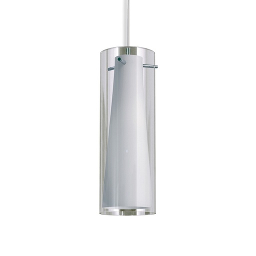 [164559] COLGANTE 1 LUZ 60W E27 VID OPAL-CRISTAL CROMO PINTO