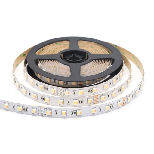 [168824] (CONSULTAR) TIRA FLEXIBLE 60 LEDS X mt 14.4W/mt (X 5 METROS) P/EXTERIOR LUZ DIA FRIA  12VDC IP65