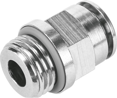 [578339] RACOR RAPIDO NPQH-D-G18-Q6-P10 / RECTO / CONEX NEU G1/8 - RACOR 6MM / LATON NIQUELADO