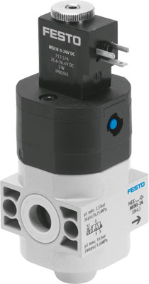 [172956] VALVULA DE CIERRE HEE-D-MINI-24 / ELECTRICA / TAMAÑO UNIF 40MM / CONEX NEU BRIDA - PLACA BASE / TENSION 24 VDC