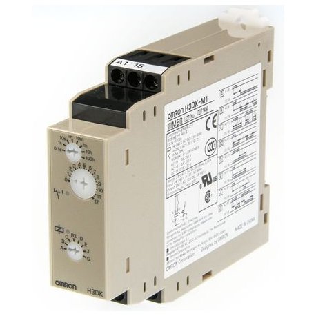 [H3DKM1ACDC24240] RELAY TIME DELAY 1200HR 5A 24/250V DC/AC SPDT 0,1 SEG ~ 1200 HS MULTIFUNCION  8 MODO RIEL DIN   H3DKM1ACDC24240