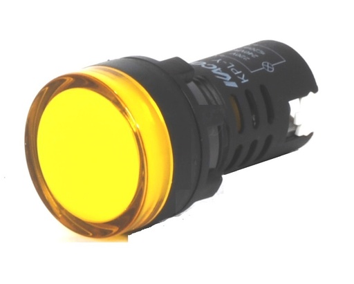 [4050136] OJO DE BUEY C/LED 220VCA AMARILLO   KPL-AM