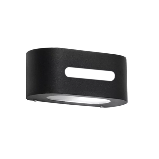 [180039] APLIQUE BIDIRECCIONAL SLIM CURVO E27 C/LUCERA HIERRO NEGRO   DELFIN II