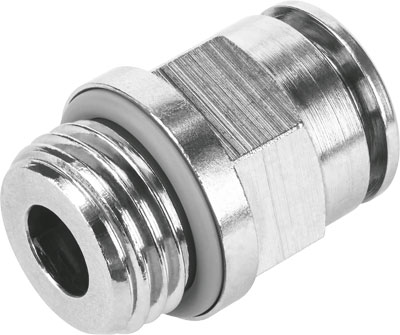 [578340] RACOR RAPIDO NPQH-D-G18-Q8-P10 / RECTO / CONEX NEU G1/8 - RACOR 8MM / LATON NIQUELADO 