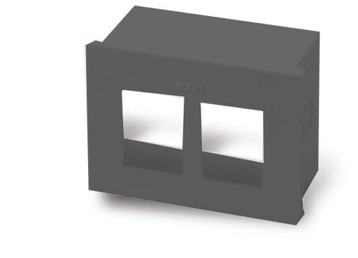 [0000210797400] (OFERTA HASTA 31/12/2024) CAJA DE ALOJE P/MODULO RJ45 Y RJ11 GRIS