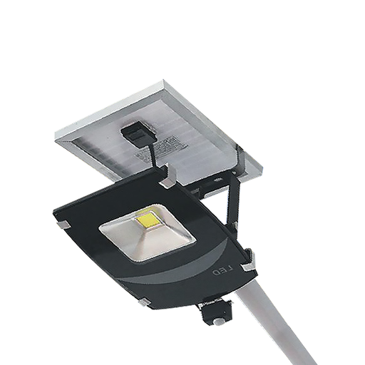 [95506] (H.A.S.D.) LUZ DE SEGURIDAD SOLAR INALAMBRICA 50W LED RECARGABLE C/BATERIA DE LITIO INCORPORADA, APTO INTEMPERIE IP65, ENCENDIDO AUTOMATICO POR DETECCION DE MOVIMIENTO DURANTE LA NOCHE, RECARGA POR PANEL SOLAR INALAMBRICO   SOLAR - SECURITY