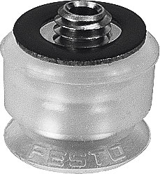 [*95887] VENTOSA ESS-10-SS / TAMAÑO 10MM - REDONDA STD / MAT SILICONA / CONEX NEU ROSCA EXT M4