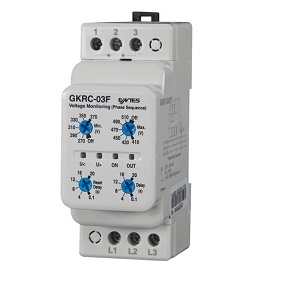 [*95934] RELE DE TENSION GKRC-03F 380VCA   TRIF   FUNC SUCESION-MAXIMO-MINIMO  1 INV  RETARDO CONEX 0,1-20 SEG  IP40