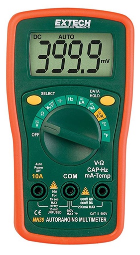 [190986] MULTIMETRO DIGITAL DC/AC VOLT - RESIST - TEMP - FRECUENCIA