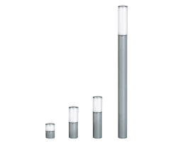 [*100156] ARTEF FAROLA 1X 23W E27 25CM ACRILICO OPAL GRIS BOLLARD DIAMETRO 150MM