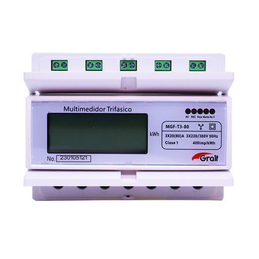 [100351] MULTIMEDIDOR TRIFASICO DE CONSUMO. kWh, kVArh, factor de potencia, corriente, tensión, frecuencia y potencia activa  (EX GF-3-WHM)
