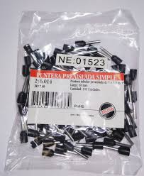 [ZE-1,5-10] PUNTERA HUECA PREAIS SIMPLE 1X 1.5MM LARGO 10MM  NEGRA   257.014 (CAJA CERRADA 100U) (EX ZE1510 - 256.014)