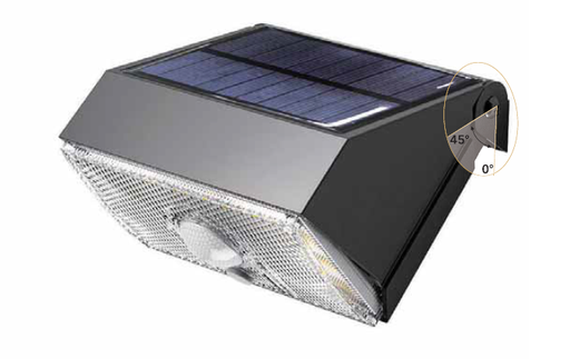 [196070] APLIQUE SOLAR MINI CON SENSOR DE MOVIMIENTO PIR Y LUZ, DIMERIZACION AUTOMATICA  1000LUMENS - 4000K - IP65 - Li-ion