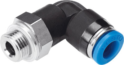 [*104058] RACOR RAPIDO QSL-G3/8-10 / FORMA L / CONEX NEU G3/8 - RACOR 10 MM / ORIENTABLE 360º