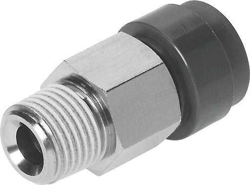 [160503] RACOR QS-V0-1/4-8 / FORMA RECTA / CONEX. NEU. ROSCA R1/4 - RACOR 8MM / RESISTENTE A SALPICADURAS