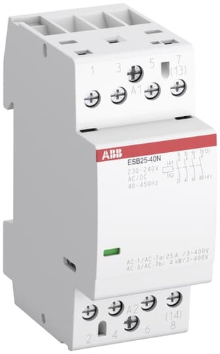 [ESB25-40N-06] Contactor ESB 25A, 4NA, 230Vca/Vcc,  220V 2 módulos    ESB25-40N-06