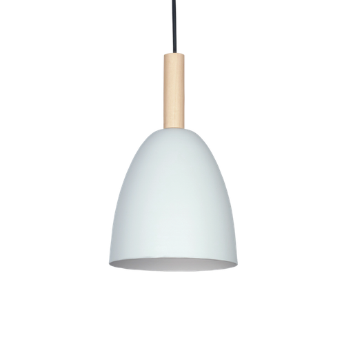 [108660] COLGANTE CHAPA OVI E27 DIAM 180MM BLANCO MICRO