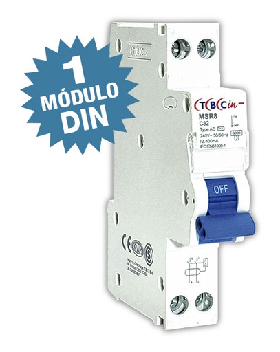 [108684] INT TERMOMAG CON DIFERENCIAL 2X  32A 30MA 1 MODULO DIN 6KA